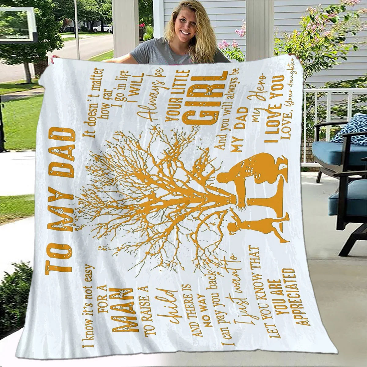 A Blanket for Dad - Great for travel, camping, on-the-go dads, or cozy up at home!