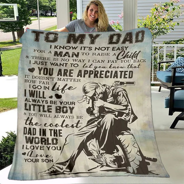 A Blanket for Dad - Great for travel, camping, on-the-go dads, or cozy up at home!