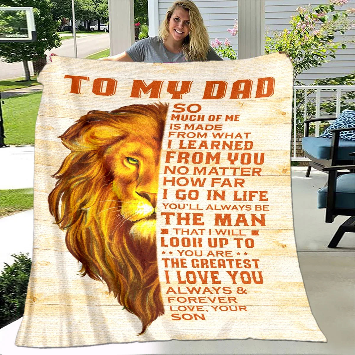 A Blanket for Dad - Great for travel, camping, on-the-go dads, or cozy up at home!