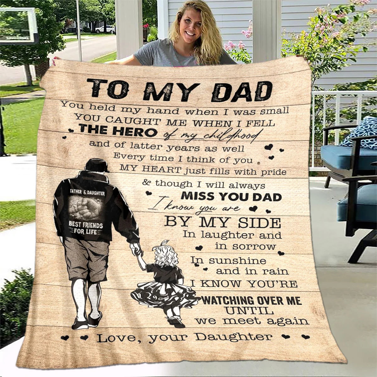 A Blanket for Dad - Great for travel, camping, on-the-go dads, or cozy up at home!