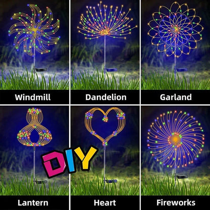 GalaxyGlow Solar LED Firework Lights